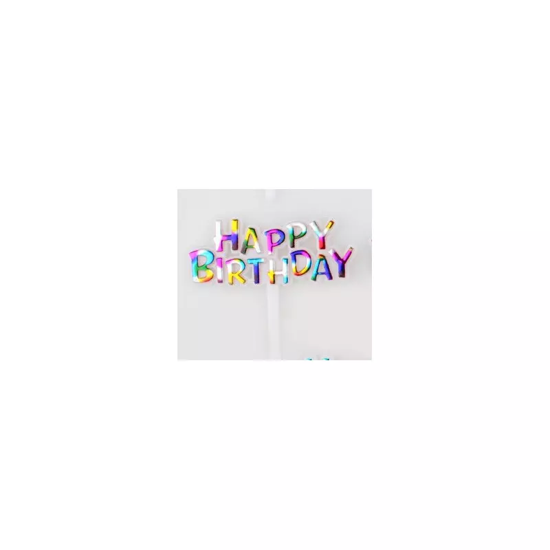 Happy birthday multicolor cupcake toppers x10