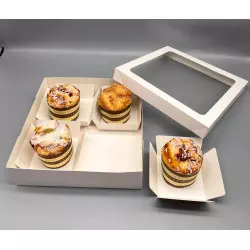 Square pastry box 22cm x 11cm high