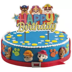 Cake topper Pat Patrouille anniversaire