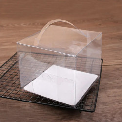 Square transparent cake box...