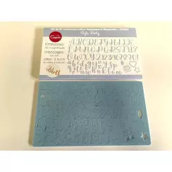 Embosser set 66 letter-number stamps - Writing PARTY