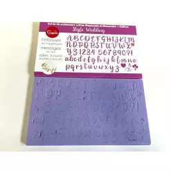Set Embosser 63 stamps letters numbers - Style WEDDING