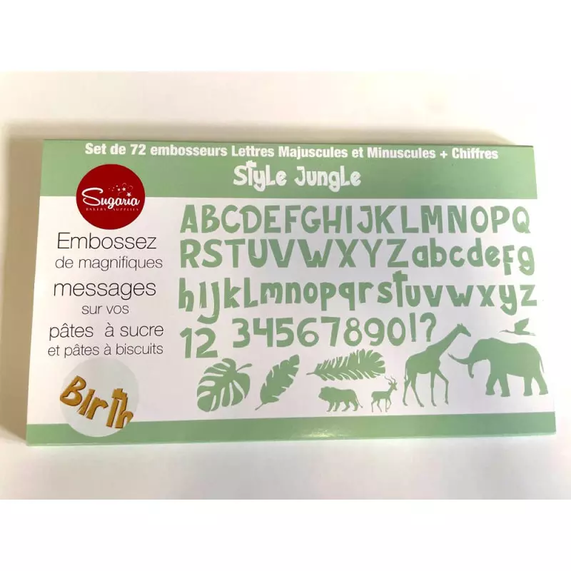 Stamp Embosser 52 Letters & Numbers - JUNGLE Style