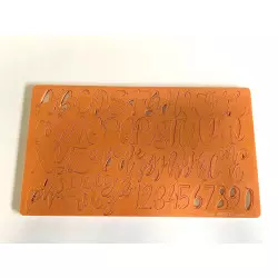 Embosser set 63 letter-number stamps - Writing AMELYA
