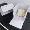 Boite à gâteau carré modulable en hauteur en carton rigide