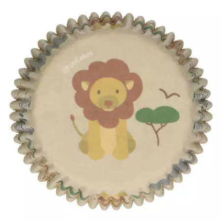Caissettes à cupcakes animaux safari x48