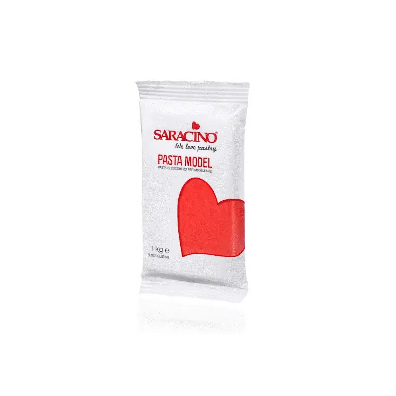 Pâte de modelage ROUGE Saracino 1kg
