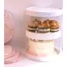 Boite à cupcakes ronde transparente sur 2 étages