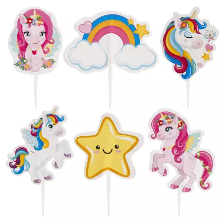 Cake toppers Licorne x30