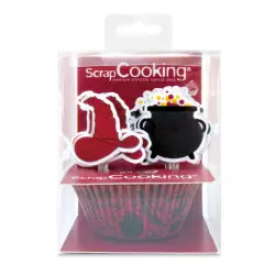 25 caissettes de cuisson assorties pour muffins et cupcakes diamètre 6 cm -  Scrapcooking