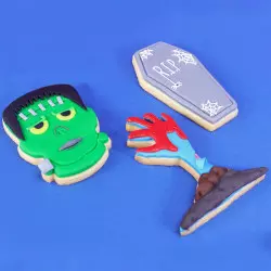 Halloween coffin, Frankenstein and zombie cookie cutters