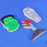 Halloween coffin, Frankenstein and zombie cookie cutters