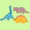 Dinosaur cookie cutters x3
