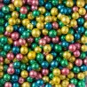 Grosses perles multicolores métallisées 100g