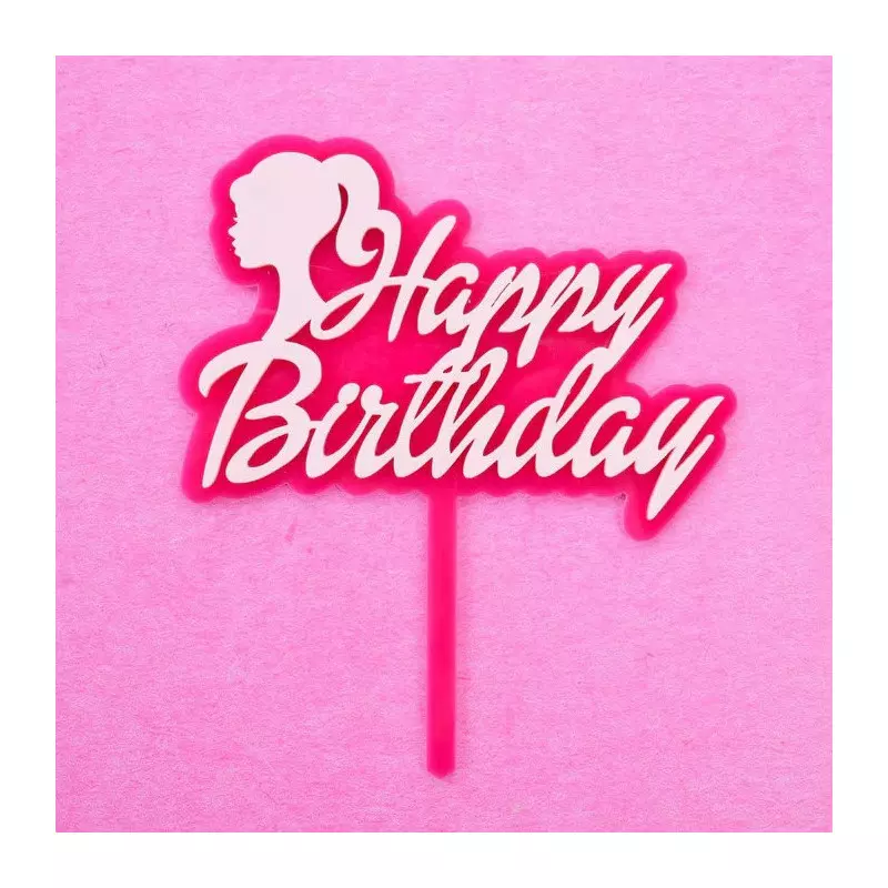 Cake topper Barbie Happy birthday - Planète Gateau