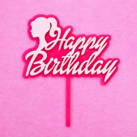 Cake topper Barbie Happy birthday