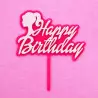 Pastel topper Barbie Cumpleaños feliz