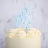 Cake topper Oh Baby bleu et blanc