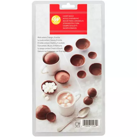 Esferas de chocolate en molde Wilton