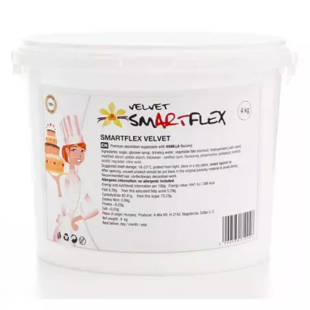 SMARTFLEX pasta de azúcar blanco 4 kg