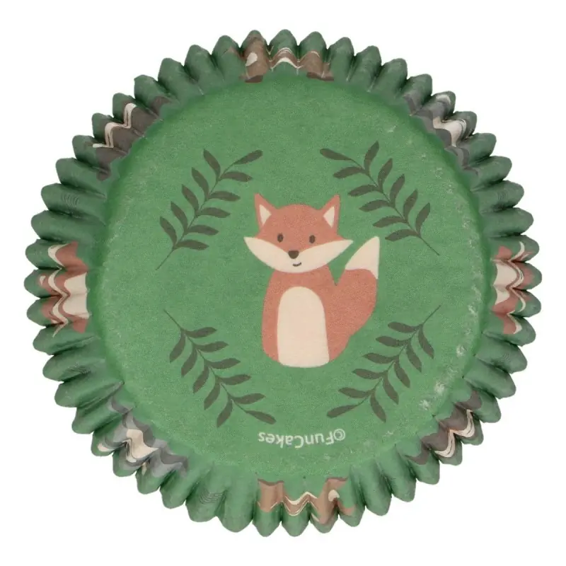 Caissettes à cupcakes animaux de la forêt x48
