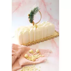 Mix of white chocolate and golden pearls 50g