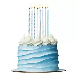 Birthday candles blue mix 13 cm x8