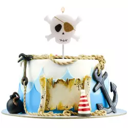 Pirate birthday candle 7.5 cm