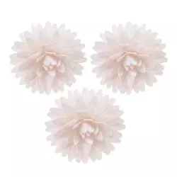 Pompones blancos sin levadura 4,5 cm x12
