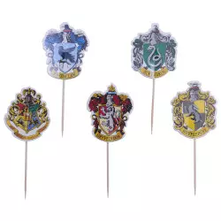 Cake toppers équipes Harry potter x25