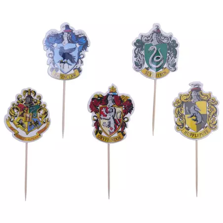 Cake toppers Harry potter teams x25