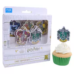 Cake toppers Harry potter teams x25