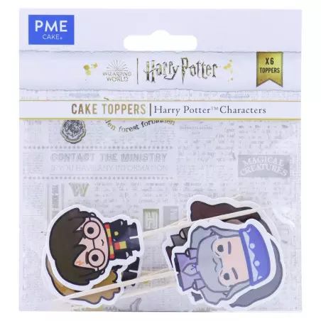 Harry Potter character cake toppers x6