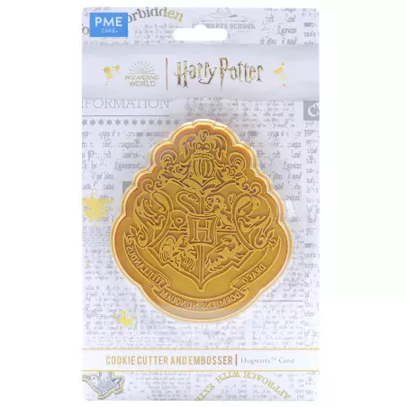Cortador de galletas y repujador del escudo de Hogwarts de Harry potter