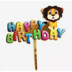 Topper Happy birthday lion