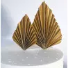 Gold paper fan toppers x2
