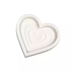 Molde de silicona con relieve de corazón