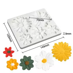 Field flowers silicone mold