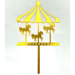 Topper carrousel couleur or