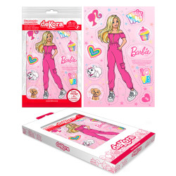 Decoraciones comestibles Barbie x10