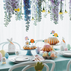 Spring flower toppers x8