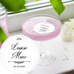 Personalized edible disks drinks first names wedding x15