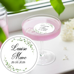 Personalized edible disks drinks first names country wedding x15