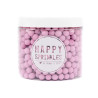 copy of Happy Sprinkles bolas de chocolate rosa mate 90 g