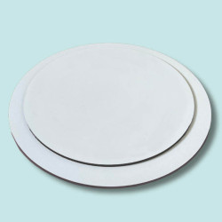 Round tray in 6mm white wood