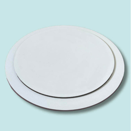 Round tray in 6mm white wood