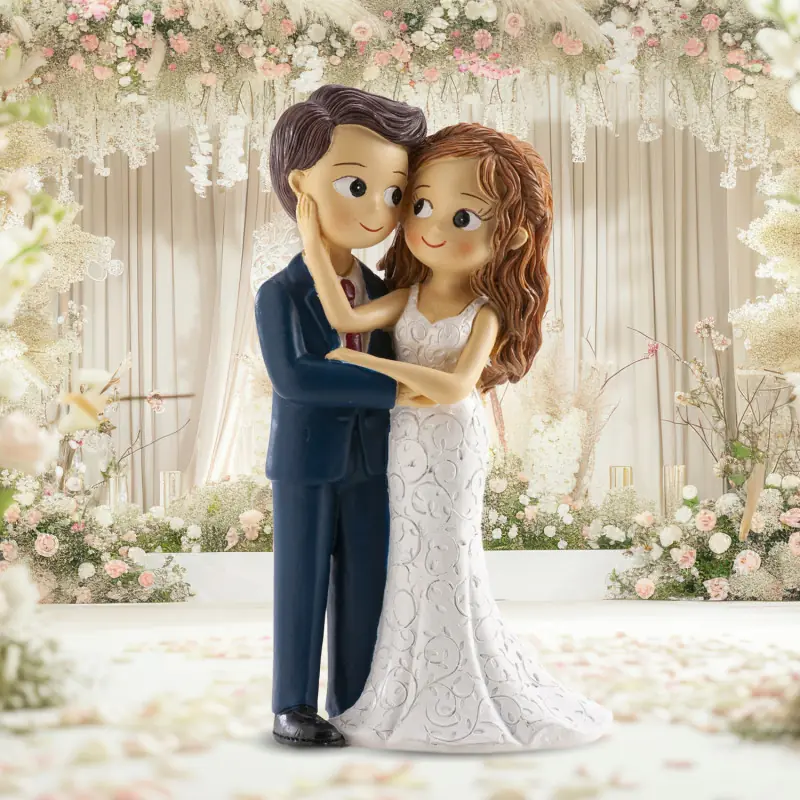 Figurine couple de mariés: cadre photo 18cm REF/12636