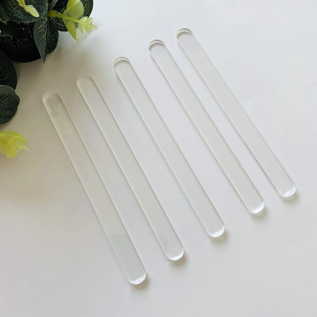 Lot De 30 Bâtonnets De Glace Transparents Réutilisables 11,4 Cm - Acrylique Pour Crèmes Glacées Et Desserts