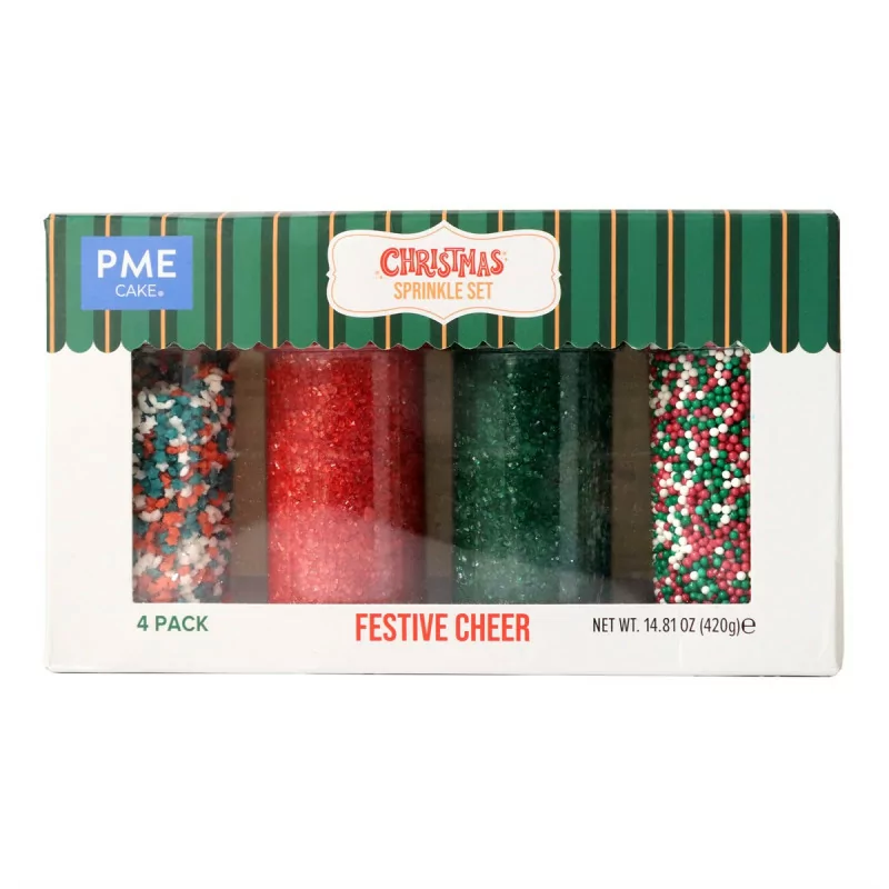 Sets of Sugar Crystals, Stars and Mini Christmas Balls 420g