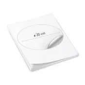 Pre-cut white sugar discs 20 cm - Set of 25 - Planète Gateau